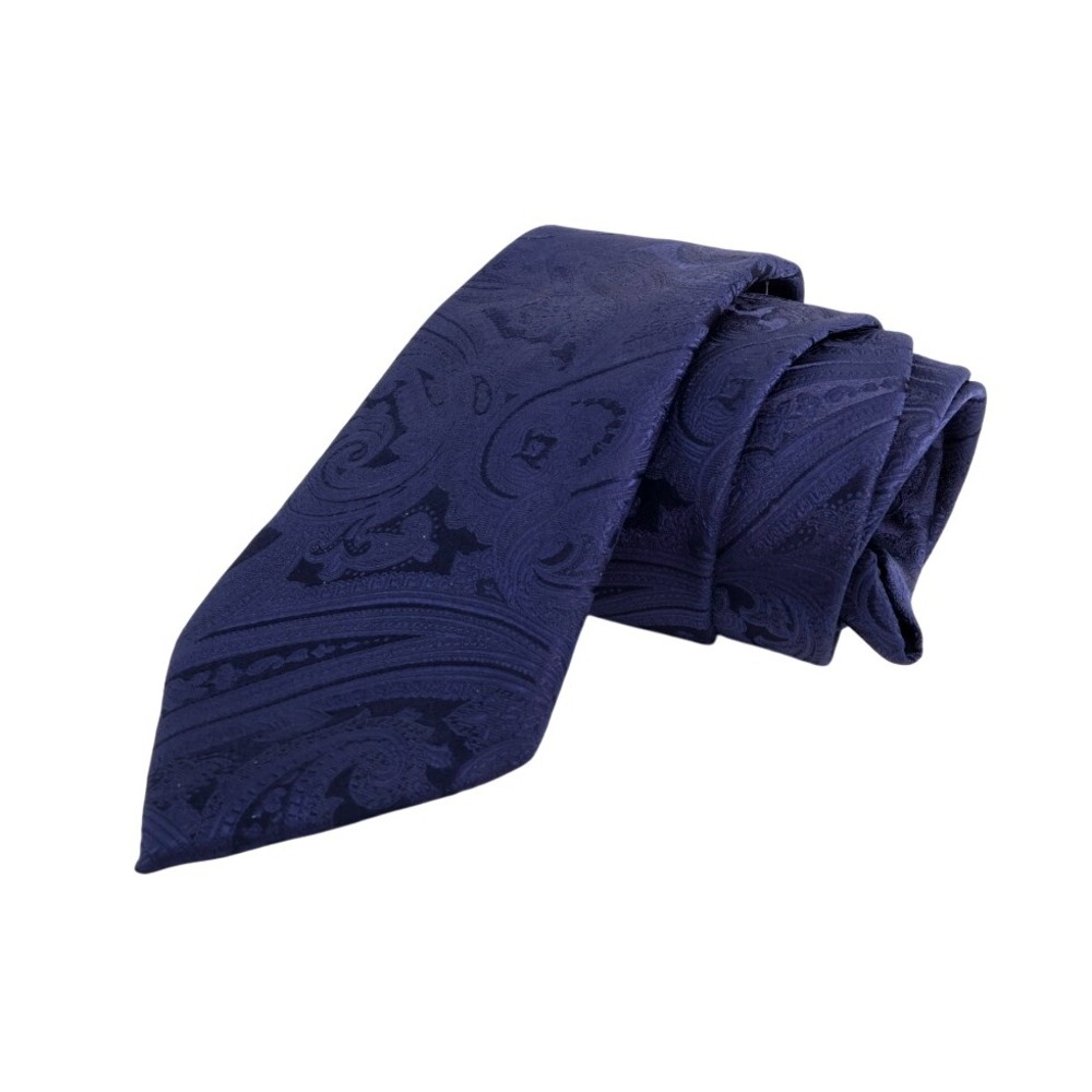 NEW Michael Kors Necktie Navy Blue Paisley Silk Blend Men's Business Formal‎ Tie